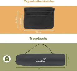 Skandika Relax Comfort Campingstoel - Campingstoel Opvouwbaar - Comfortabele Klapstoel Met Drinkhouder En Koelvak, Tot Max. 160 Kg, Opvouwbaar, Lichtgewicht | Vouwstoel Voor Kamperen, Camping, Festival, Vissen – Grijs -Kampeer Verkoop 1200x1118 5