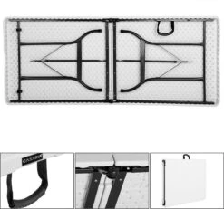 Casaria Tuintafel Opvouwbaar – Met Draaggreep 220x70 Cm – Wit -Kampeer Verkoop 1200x1121 2