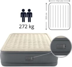 Intex Premaire II Elevated Queen Luchtbed - 2-persoons - 203x152x46 Cm -Kampeer Verkoop 1200x1123 6