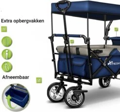 Tresko- Bolderkar, Grijs, Opvouwbaar, Met Dakje, Geschikt Tot 80 Kg - Bolderwagen - Kinderenvervoer - Bolderkarren - Tuinkar - Kinderwagen 13 Tresko- Bolderkar, Grijs, Opvouwbaar, Met Dakje, Geschikt Tot 80 Kg - Bolderwagen - Kinderenvervoer - Bolderkarren - Tuinkar - Kinderwagen -Kampeer Verkoop 1200x1124 4
