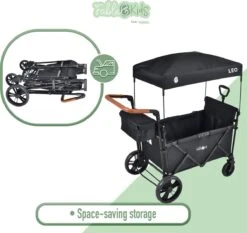 FableKids LEO X2 Lite Opvouwbare Handkar Met Dak Onyx Zwart -Kampeer Verkoop 1200x1131 4