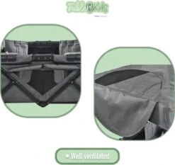 FableKids LEO X4Plus Opvouwbare Wagen Met Dak Fossil Grey -Kampeer Verkoop 1200x1134 2