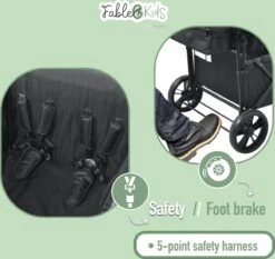 FableKids LEO X4Lite Opvouwbare Handkar Met Dak Onyx Zwart -Kampeer Verkoop 1200x1134 5