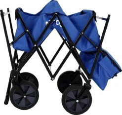 AREBOS Handwagen Vouwbare Dak Handwagen Vouwbare Trolley Uitrustingswagen Blauw -Kampeer Verkoop 1200x1134 6