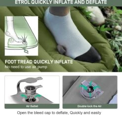 ETROL Camping Slaapmat-2-in-1 Zelfopblazende Kampeermat Met Kussen (78"x 28"), Lichtgewicht, Dik 4"compact Kussen, Geschikt Voor Zelfrijdende Reizen, Lekvrije, Waterdichte Tent -Kampeer Verkoop 1200x1135 1