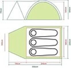 Coleman Darwin 3 Plus Koepeltent - 3-Persoons - Groen -Kampeer Verkoop 1200x1141 1