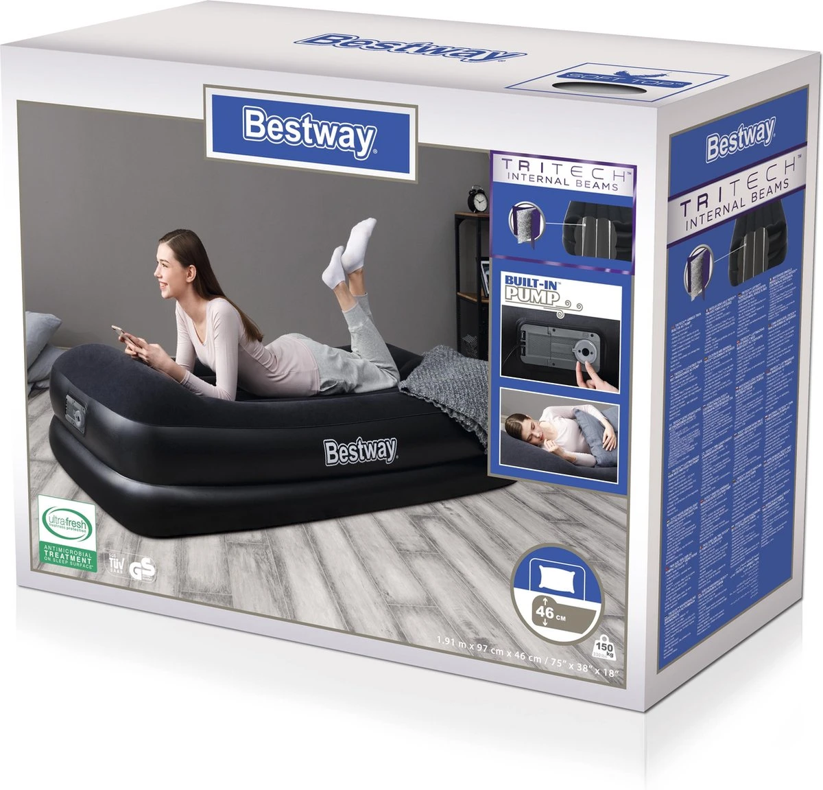 Bestway Tritech Premium Luchtbed - 1-persoons - 191x97x46 Cm 11 Bestway Tritech Premium Luchtbed - 1-persoons - 191x97x46 Cm - Image 11