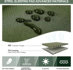 ETROL Camping Slaapmat-2-in-1 Zelfopblazende Kampeermat Met Kussen (78"x 28"), Lichtgewicht, Dik 4"compact Kussen, Geschikt Voor Zelfrijdende Reizen, Lekvrije, Waterdichte Tent -Kampeer Verkoop 1200x1153 1