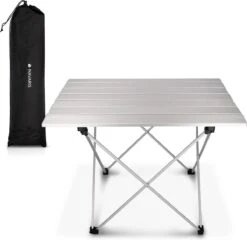 Navaris Campingtafel - Inklapbaar Campingtafeltje Van Aluminium - Opvouwbare Tafel Inclusief Draagtas - Picknicktafel - Zilver -Kampeer Verkoop 1200x1164 10