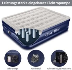 OlarHike Queen Size Luchtmatras Met Geïntegreerde Elektrische Pomp, Zelfopblazend Luchtbed, Voor 2 Personen, Premium Gastenbed, Opblaasbaar Matras Voor Camping Of Thuisgebruik, 203 X 152 X 46 Cm -Kampeer Verkoop 1200x1166 17