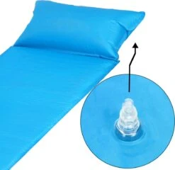 Springos Slaapmat | Zelfopblazend | 186 Cm | Inclusief Hoes & Hoofdkussen | Lichtblauw -Kampeer Verkoop 1200x1166 4