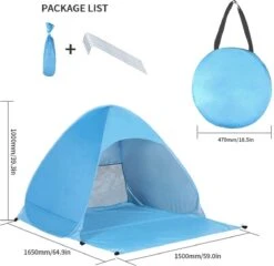 IGOODS Pop-up Tent - 2/3-Persoons - Blauw -Kampeer Verkoop 1200x1168 2