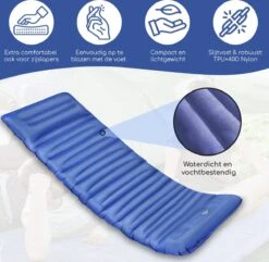 Hikr® Slaapmat 10cm+ Dikte - Comfortabel Luchtmatras - Zelfopblazend Met De Voet - TPU+40D Nylon - Slaapmatje Eenpersoons En Uit Te Breiden Tot Tweepersoons - Slaapmat Met Ingebouwde Pomp -Kampeer Verkoop 1200x1172