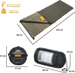 Dutch Mountains Slaapzak Vlieland XL - Grote Katoenen 210 X 80cm Lichtgewicht - Incl. Tasje En Tochtstrip -Comfortzone: 5-8 Graden- -Kampeer Verkoop 1200x1178 2