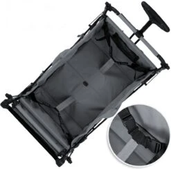 Rijoka Luxe Opvouwbare Bolderkar/Bolderwagen | Met Dakje En Draagtas | Grijs -Kampeer Verkoop 1200x1182 15