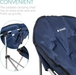 Navaris Klapstoel Met Draagtas - Campingstoel - Draagbare Stoel Voor Kamperen, Festivals En Vissen - Strandstoel - Inklapbaar - Donkerblauw -Kampeer Verkoop 1200x1188 1