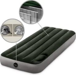 Intex Luchtbed - 1-Persoons - 76 X 191 X 25 Cm - Groen - Met Ingebouwde Voetpomp + Hoeslaken Antraciet + Reparatieset -Kampeer Verkoop 1200x1189 9