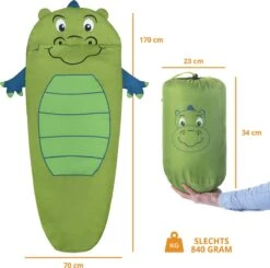 Dutch Mountains Kinderslaapzak Nijlpaard - 170 X 70cm Polyester - Zacht Lichtgewicht – Opberghoes -Kampeer Verkoop 1200x1190 4