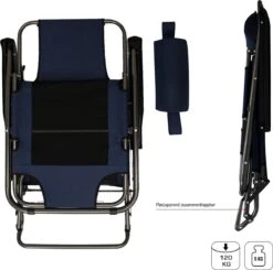 Ligstoel 180x60cm - Opvouwbaar Campingstoel Ligbed Strandstoel Tuinstoel Vouwligstoel Blauw -Kampeer Verkoop 1200x1191 3