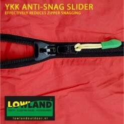 LOWLAND OUTDOOR® Donzen Slaapzak - Companion Economy - 210x80 Cm - Rood -Kampeer Verkoop 1200x1196 15