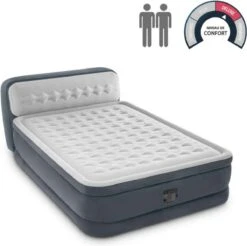 Intex 64448 - Queen Deluxe Ultra-Plush Zelfopblazend 2-persoons Luchtbed Met Hoofdboord (203x152x46cm) -Kampeer Verkoop 1200x1196 22