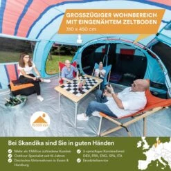 Skandika Gotland Tunneltent Voor 6 Personen, Grote Familietent In Racing-design, Ingenaaide Tentbodem, Waterdicht, 5000 Mm Waterkolom, Slaapcabine Met Scheidingswand, Muggennet (let Op, Komt Met Kleurfouten) -Kampeer Verkoop 1200x1200 104