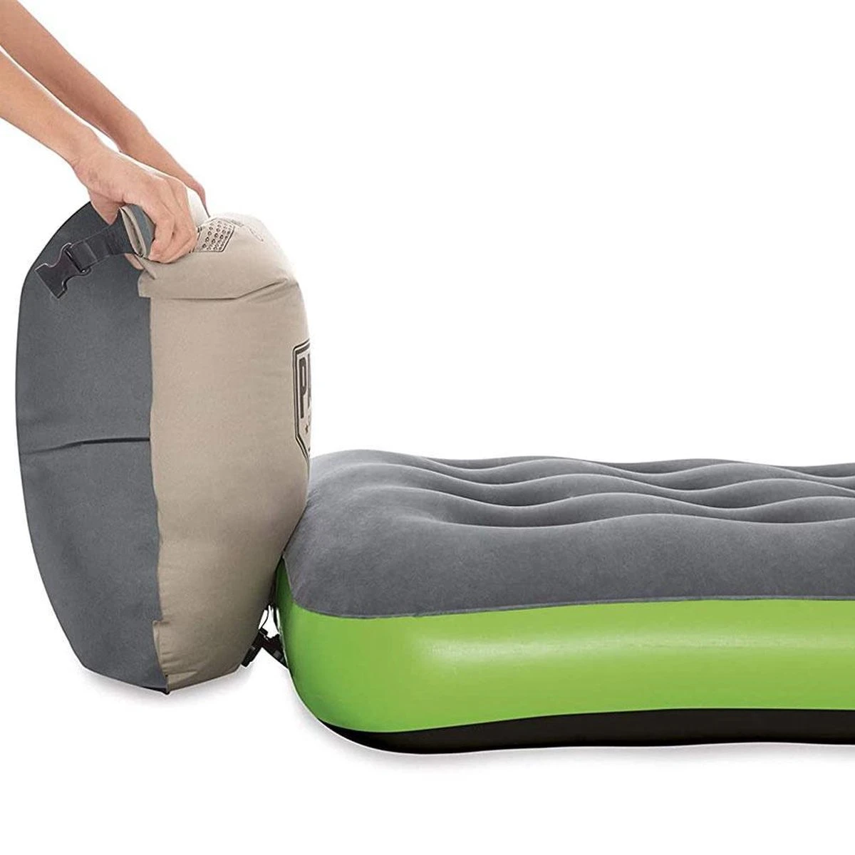 Bestway 1-Persoons Luchtbed Roll & Relax - 188 X 99 X 22 CM - Incl. 3-in-1 Reistas, Kussen En Handpomp - Binnen 50 Sec Opgeblazen - Binnen- En Buitengebruik 4 Bestway 1-Persoons Luchtbed Roll & Relax - 188 X 99 X 22 CM - Incl. 3-in-1 Reistas, Kussen En Handpomp - Binnen 50 Sec Opgeblazen - Binnen- En Buitengebruik - Image 4