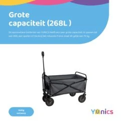 YUNICS® Bolderkar Opvouwbaar - Bolderwagen Met Stevig Harmonicaframe - Draaibare Wielen - 70KG Draagkracht - Groen -Kampeer Verkoop 1200x1200 1103