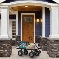 Relaxdays Bolderkar Tuin - Platte Tuinwagen - Luchtbanden - 200 Kg - Transportkar - Staal -Kampeer Verkoop 1200x1200 1113