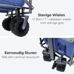 LifeGoods Bolderkar - Opvouwbaar - Tot 80KG - 94L - Wasbaar Polyester - 98x45cm - Blauw/Grijs -Kampeer Verkoop 1200x1200 1126