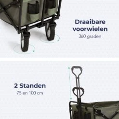 LifeGoods Bolderkar - Opvouwbaar - Draaibare Wielen - 2 Standen - 70KG Draagkracht - Groen 12 LifeGoods Bolderkar - Opvouwbaar - Draaibare Wielen - 2 Standen - 70KG Draagkracht - Groen -Kampeer Verkoop 1200x1200 1154