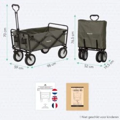 LifeGoods Bolderkar - Opvouwbaar - Draaibare Wielen - 2 Standen - 70KG Draagkracht - Groen 15 LifeGoods Bolderkar - Opvouwbaar - Draaibare Wielen - 2 Standen - 70KG Draagkracht - Groen -Kampeer Verkoop 1200x1200 1157