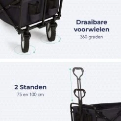 LifeGoods Bolderkar - Opvouwbaar - Draaibare Wielen - 2 Standen - 70KG Draagkracht - Zwart 12 LifeGoods Bolderkar - Opvouwbaar - Draaibare Wielen - 2 Standen - 70KG Draagkracht - Zwart -Kampeer Verkoop 1200x1200 1192