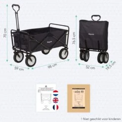 LifeGoods Bolderkar - Opvouwbaar - Draaibare Wielen - 2 Standen - 70KG Draagkracht - Zwart 15 LifeGoods Bolderkar - Opvouwbaar - Draaibare Wielen - 2 Standen - 70KG Draagkracht - Zwart -Kampeer Verkoop 1200x1200 1195