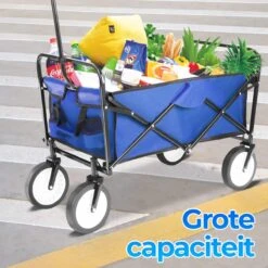 Merkloos Bolderkar - Bolderkar Opvouwbaar - Bolderwagen - Bolderwagen Opvouwbaar - Blauw -Kampeer Verkoop 1200x1200 1259