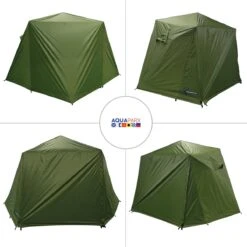 FisherPro Karpertent Met Stormcover – Vistent – Tent - Bescherming Tegen Zon En Wind – 100% Waterdichte Stormhoes – Met Handige Meeneemtas – Ook Geschikt Als Strandtent Of Festivaltent – Extra Veiligheid En Warmte Door Stormcover -Kampeer Verkoop 1200x1200 138