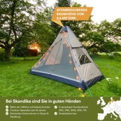 Skandika Tipi Kotona Air Opblaasbare Tent – Opblaasbare Tenten - 4 Persoons Tipi Tent – Tenten - Campingtent – Ingenaaide Tentvloer – Muggengaas – 260 Cm Stahoogte – 490 X 370 X 260 (L X B X H) – Outdoor, Camping, Tuin – Luchttent - Kamperen - Beige -Kampeer Verkoop 1200x1200 151