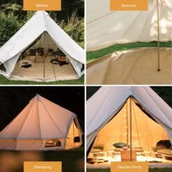 Skandika Tipii 400 Canvas Tent – Tipi-tenten – 8 Persoons Familietent - Campingtent – Muggengaas – 250 Cm Stahoogte – 400 Cm Diameter – 4000 Mm Waterkolom – Indische Tent, Partytent, Festivaltent – Outdoor, Camping, Tuin – Kamperen – Wit -Kampeer Verkoop 1200x1200 192