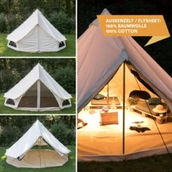 Skandika Tipii 400 Canvas Tent – Tipi-tenten – 8 Persoons Familietent - Campingtent – Muggengaas – 250 Cm Stahoogte – 400 Cm Diameter – 4000 Mm Waterkolom – Indische Tent, Partytent, Festivaltent – Outdoor, Camping, Tuin – Kamperen – Wit -Kampeer Verkoop 1200x1200 193