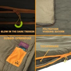 Dutch Mountains Slaapzak Vlieland XL - Grote Katoenen 210 X 80cm Lichtgewicht - Incl. Tasje En Tochtstrip -Comfortzone: 5-8 Graden- -Kampeer Verkoop 1200x1200 330