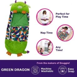 Draak Slaapzak -160 Cms | Kinderslaapzak | Slaapzak Junior | Nappers | Children Sleeping Bag | Kinderen Slaapzak | Super Soft 2 In 1 Fun Pillow &Sleepy For Boys | Draak Slaapzak | Zachte Slaapzak | Knuffel Slaapzak | 2 In 1 Slaapzak | Kinderen -Kampeer Verkoop 1200x1200 349