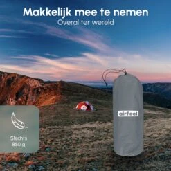 AirFeel Opblaasbaar Slaapmatje - Ingebouwde Pomp En Kussen - Lichtgewicht - 196 X 60 X 6cm - Gray -Kampeer Verkoop 1200x1200 388