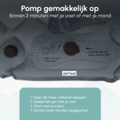 AirFeel Opblaasbaar Slaapmatje - Ingebouwde Pomp En Kussen - Lichtgewicht - 196 X 60 X 6cm - Gray -Kampeer Verkoop 1200x1200 389