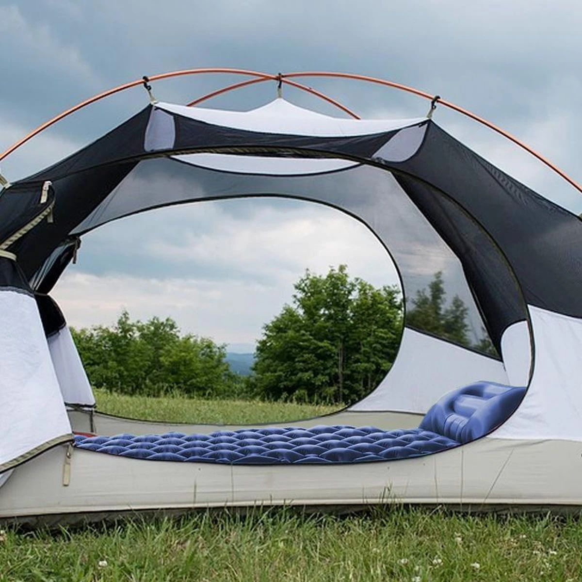 TRVLMORE Slaapmat - Zelfopblazend - 1 Persoons - Ingebouwde Pomp En Kussen - Blauw 9 TRVLMORE Slaapmat - Zelfopblazend - 1 Persoons - Ingebouwde Pomp En Kussen - Blauw - Image 9