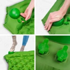 TRVLMORE Slaapmat - Zelfopblazend - 1 Persoons - Ingebouwde Pomp En Kussen - Groen -Kampeer Verkoop 1200x1200 428