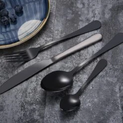 SMILON Bestekset In Koffer Zwart - 16 Delig Messen Vorken Lepels Voor 4 Personen - Camping - Ideaal Voor Reizen, Kamperen, Thuis -Kampeer Verkoop 1200x1200 490