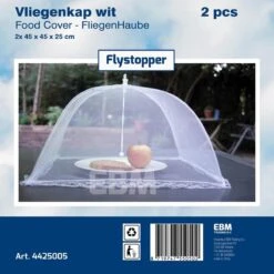 Vliegenkapjes Opvouwbaar 2 Stuks - Wit - 45 X 25 Cm | Flystopper -Kampeer Verkoop 1200x1200 491