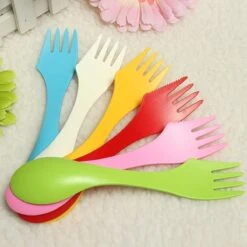 Merkloos Spork – Set Van 6 Stuks - Spork Campingbestek – Spork 3 In 1 -Kampeer Verkoop 1200x1200 500