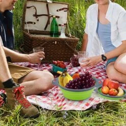 Buxibo - 3-Delige Keuken Vergiet Set Inklapbaar Groen/Grijs -Kampeer Verkoop 1200x1200 509