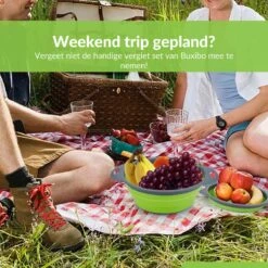 Buxibo - 3-Delige Keuken Vergiet Set Inklapbaar Groen/Grijs -Kampeer Verkoop 1200x1200 516